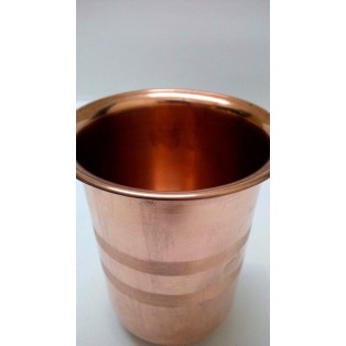 Classy 100% Copper 300ml Rounded Drinking Glass Cup Tumbler Mug - Ayurveda Health Yoga